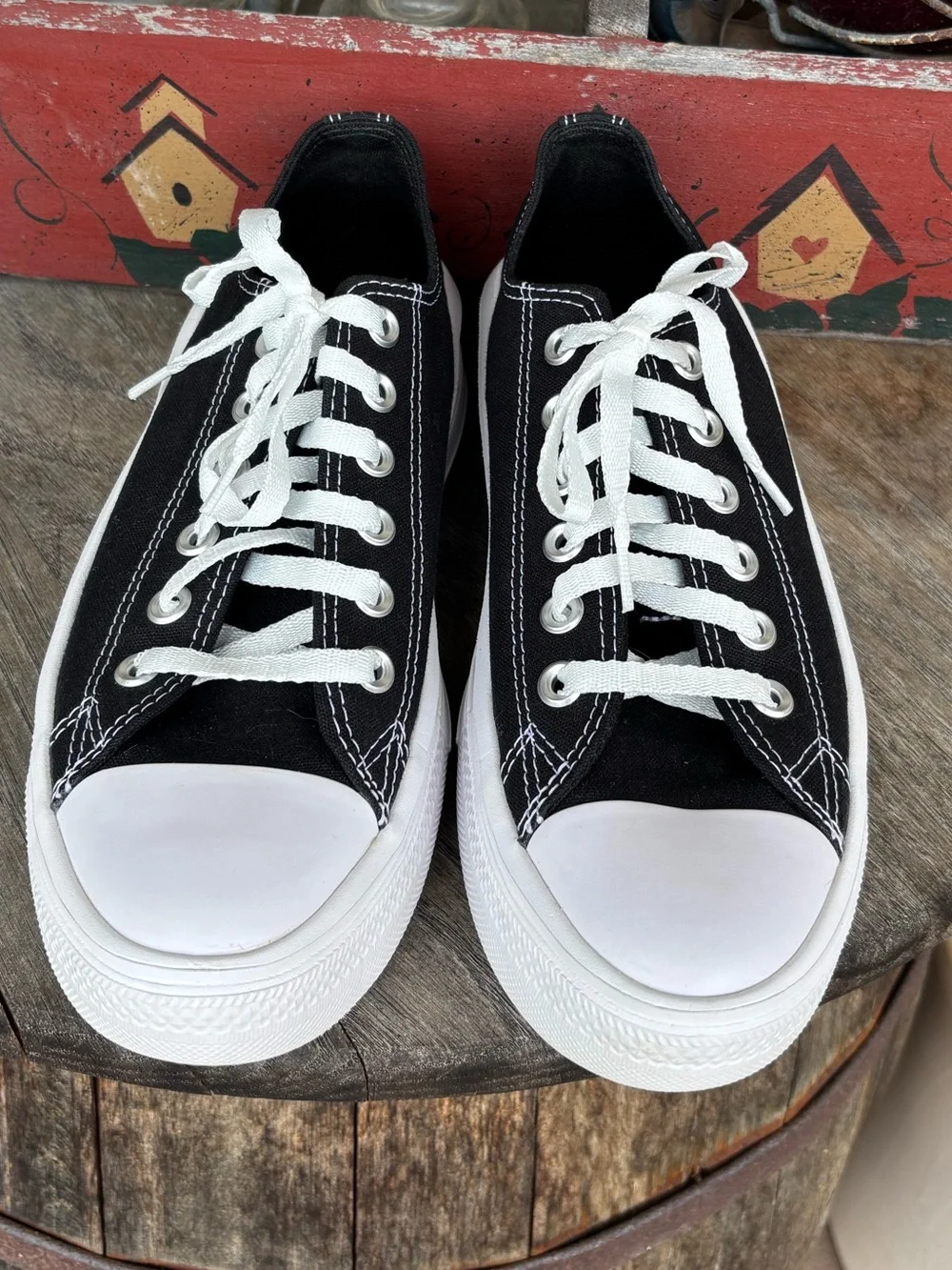 Converse Chuck Taylor All Star Move Black Canvas Platform Sneakers